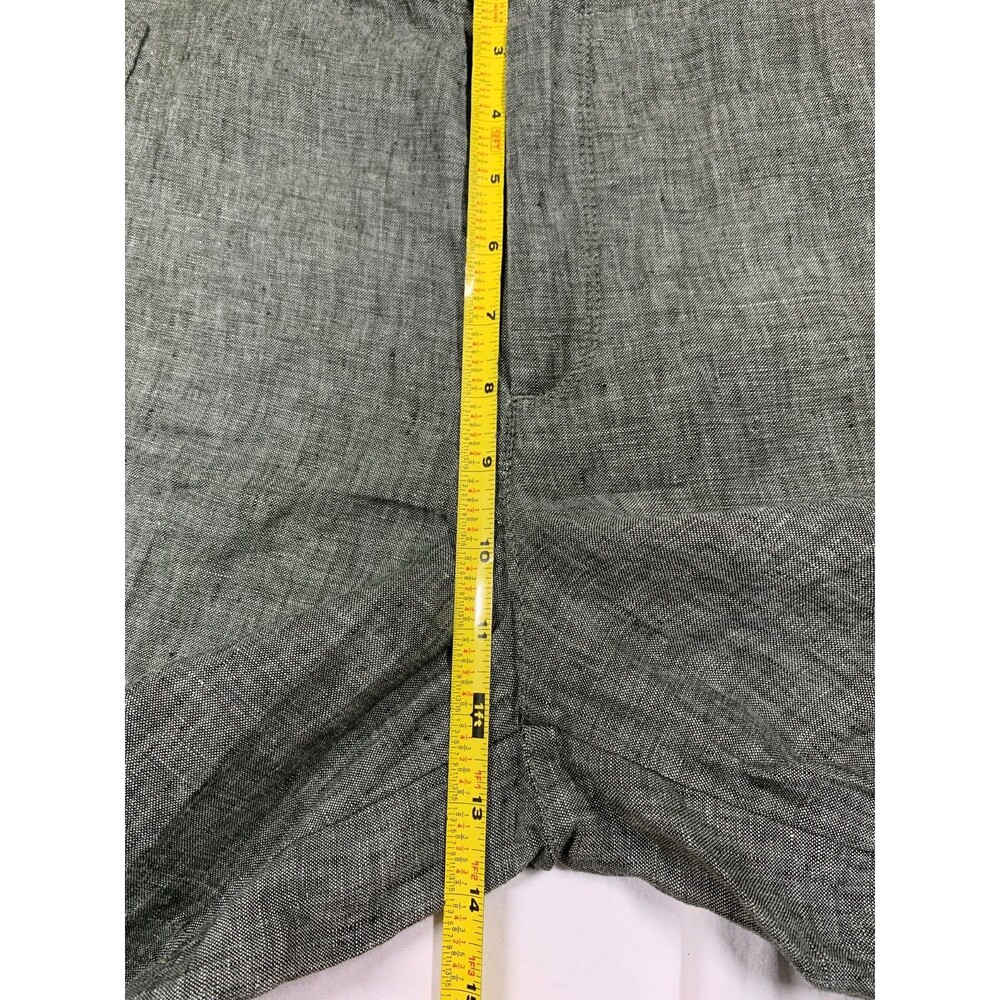 Athleta Voyager 100% Linen Green Shorts Women’s 14 Slim Fit Coastal Beach NWT - Picture 5 of 8